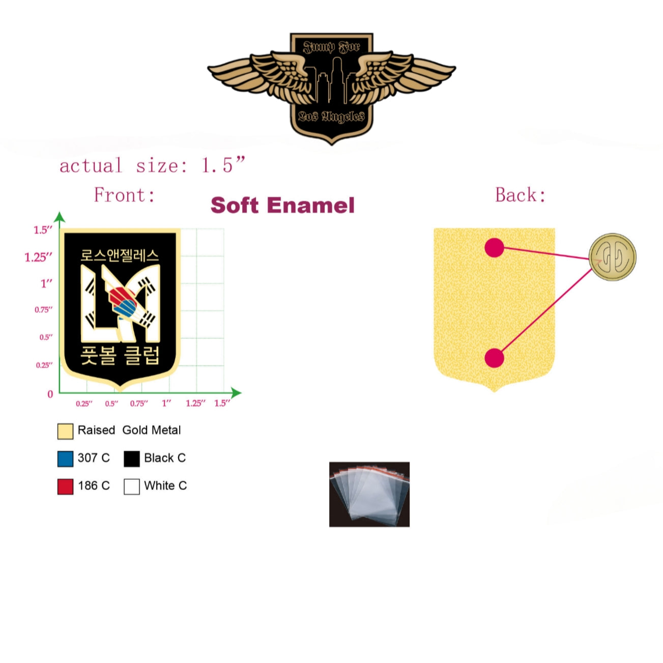 LA Korea Crest Collab Pin