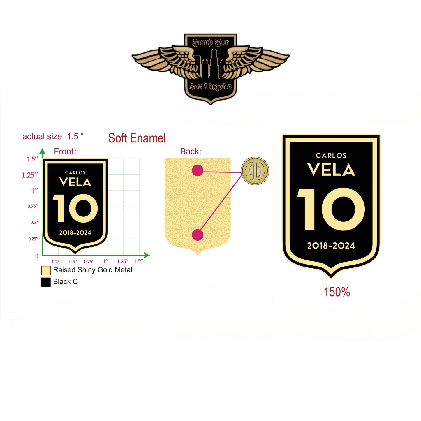 Vela Plaque Pin