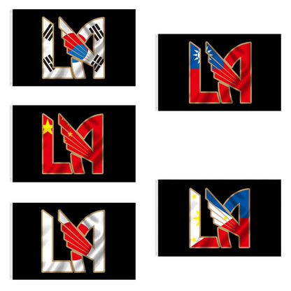 LA Asia Flags